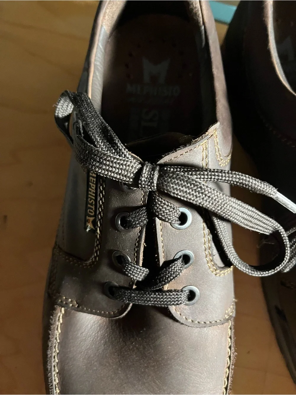 Mephisto Men's Brown Leather Lace-Up Casual Oxfords